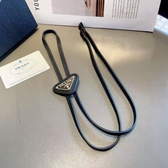 Prada Saffiano Leather Bolo Tie Unisex - Picture 4 of 5